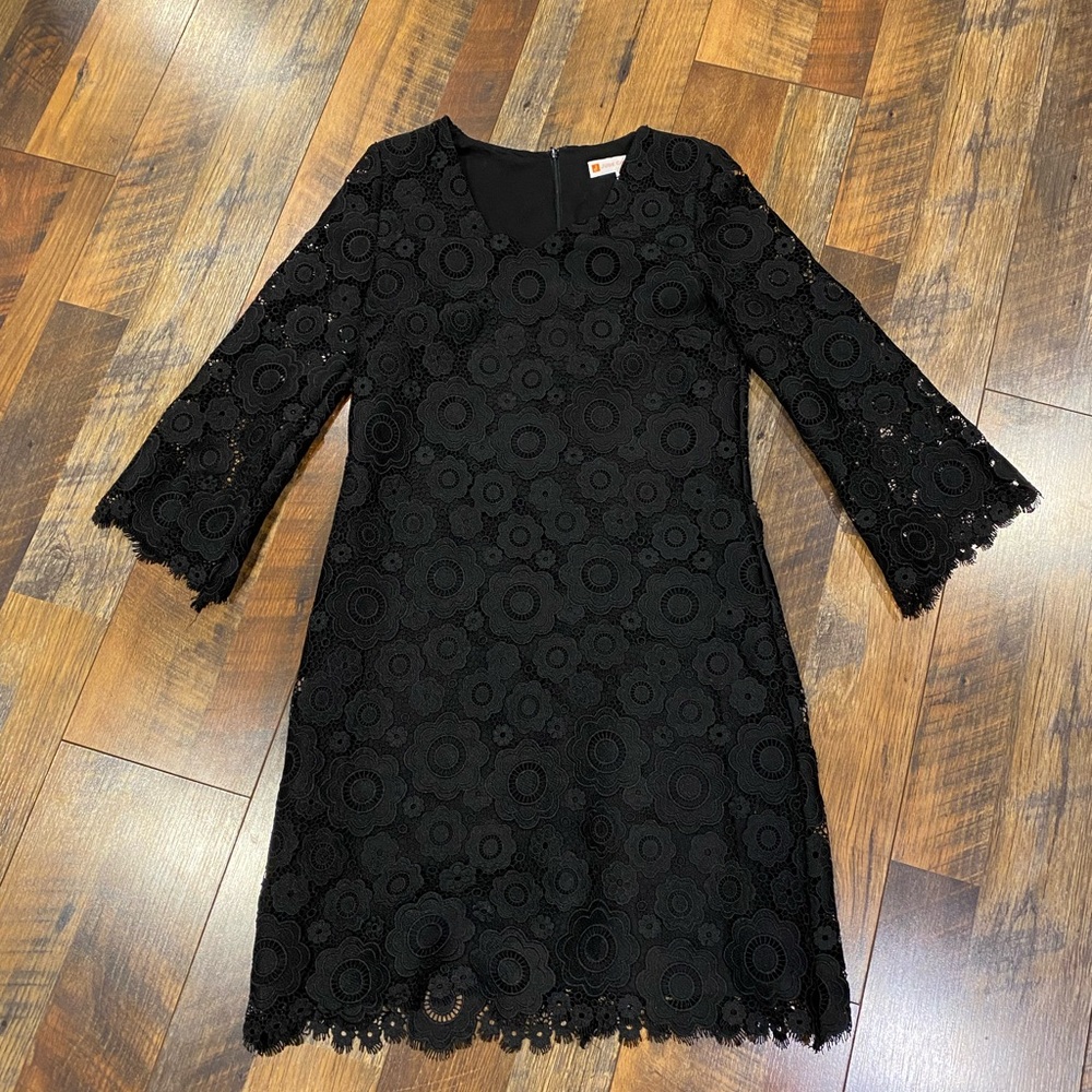 Jude Connally Black floral Design Cocktail Dress